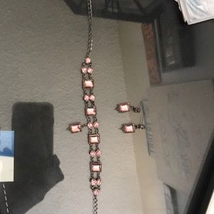 Choker with matching earrings